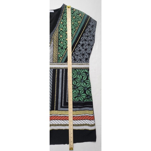 Zara Aztec Metal Tribal Sleeveless Raw Edge Hem Sheath Dress Womens Size XL - Picture 12 of 15